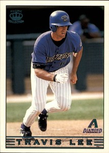 1999 Pacific Crown Collection Platinum Blue Baseball Card #17 Travis Lee