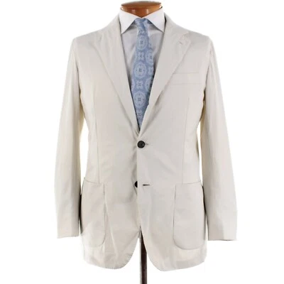 Traje de dos piezas KNT Kiton nuevo con etiquetas mezcla de poliamida talla 50R (40R EE. UU.) en beige liso Foto 1 de 4