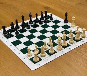 Triple Weighted Chess Set Large Board Carry Bag Classic Staunton ABS Material - Picture 1 of 14