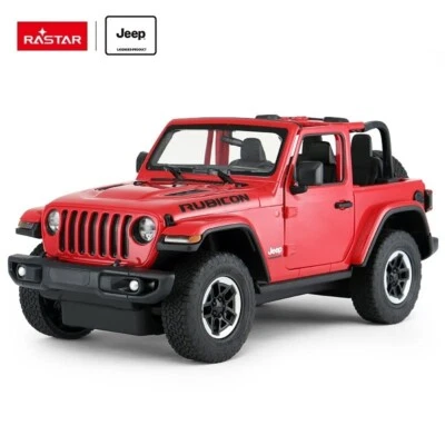 1/14 Rastar Jeep Wrangler Rubicon RC Car Red - Image 1 of 3