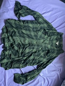 Terra & Sky green flannel shirt 1X/ X-large Junior’s - Picture 1 of 2