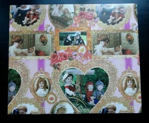 "Envoltura de regalo vintage actual para casa de muñecas 2 hojas 24"" x 30" - Imagen 1 de 1