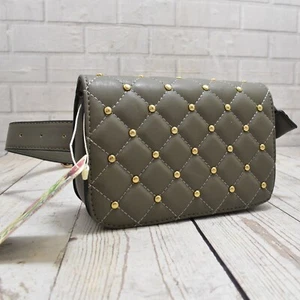 Khaki Studded Belt Clutch Belt Bag - Picture 1 of 3