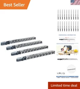 Assorted 20-Piece 4-Inch T-Shank Jig Saw Blades - Compatible with Most Jigsaws - Picture 1 of 10