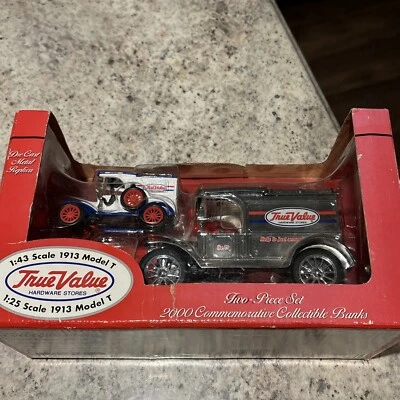 True Value 2 Bank Die Cast ERTL Lot  1:43 & 1:25 1913 Ford Model T - Image 1 of 4