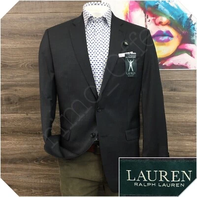 НОВЫЙ! RALPH LAUREN мужской Blazer Sport пальто повседневный куртка размер 44L серый шерстяной костюм - Изображение 1 из 4