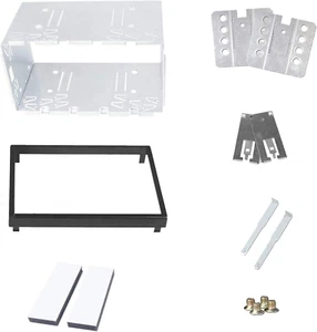 Universal Double 2 Din Car Player Stereo Radio Replacement Fitting Cage Kit Inst - Picture 1 of 6