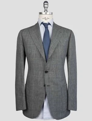 NUEVO BLAZER CESARE ATTOLINI GRIS LANA LINO US 44 - EU 54 CA13 Foto 1 de 4