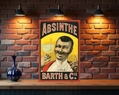 ABSINTHE Barth & Cie Heavy Metal Sign  - 24"x16" (60x40 cm) - Image 1 of 4