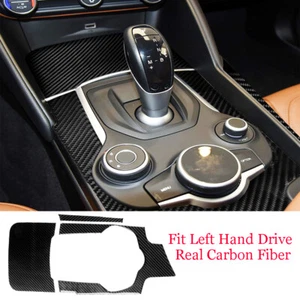 Carbon Fiber Center Console Gear Shift Panel Cover For Alfa Romeo Giulia 2017-19 - Picture 1 of 10
