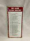 Antique Porcelain Fire Alarm Station Directory Sign Boiler Room Coal 1940's