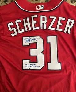 Max Scherzer Signed Nationals With Inscription (JSA) - Picture 1 of 9