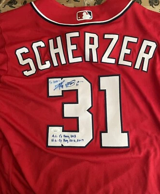 Max Scherzer Signed Nationals With Inscription  (JSA) - Image 1 of 4