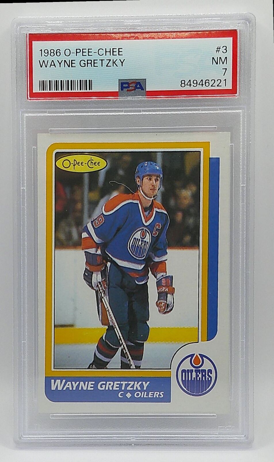 1986-87 O-Pee-Chee Wayne Gretzky PSA 7 Edmonton Oilers #3