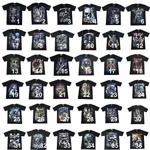 T-Shirt Herren Damen Totenkopf schwarz Baumwolle Biker Gothik tshirt Gr.M,L,XL - Bild 1 von 65