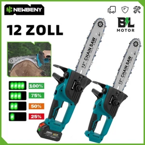 12 Zoll Akku Kettensäge Elektro Motorsäge Baumsäge Mit Koffer Für 18V Makita - Bild 1 von 23