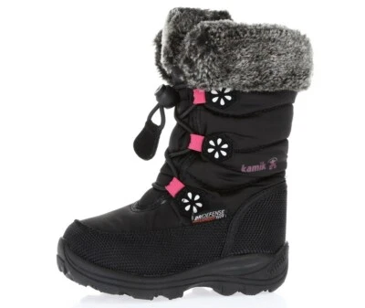 Kamik Kid's Girl's TODDLER Ava Snow Boots Dridefence Rose Black Sz. 6 233979 - Image 1 of 4