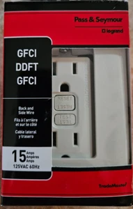 Pass & Seymour 1595-LACC10 GFCI New in box Light Almond 125V 15A - Picture 1 of 2