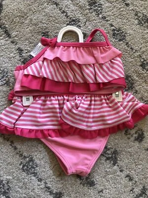 Absorba baby girl Pink and White Swimsuit 18 Month NWT - Image 1 of 2
