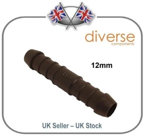 12mm 1/2" Straight Pipe Hose Connector Water Caravan Motorhome - Picture 1 of 1