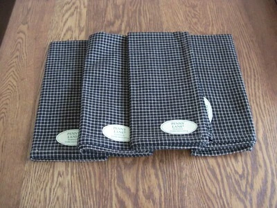 Park Designs Penny Lane Set 4 Napkins Primitive Plaid Country New with Tags - Image 1 of 4