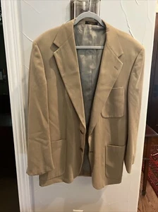 Vintage Corbin Men's Brown Tan Sport Coat Suit Blazer Made In Colombia Size 42R - Picture 1 of 18