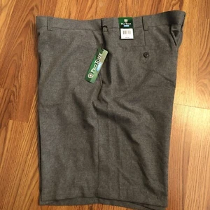 Protour Cool Play Golf Shorts - Sz 42 - Grey Flat Front NWT - Picture 1 of 9