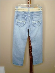 Bailey's Pt. girl's 14 - 28"W x 28"L denim jean distressed belt stretch belt NWT - Picture 1 of 8