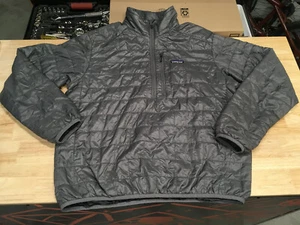Patagonia Nano Puff Pullover 1/4 Zip Jacket Mens L Gray Style 84020 Spring 2001 - Picture 1 of 23