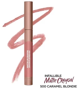 L'Oreal Infallible Matte Lip Crayon #500 Caramel Blonde 0.04 oz NEW - Picture 1 of 6