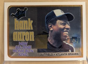 2000 Topps FINEST CHROME #21 Hank Aaron Braves 1974 HOF RARE PARALLEL - Picture 1 of 2