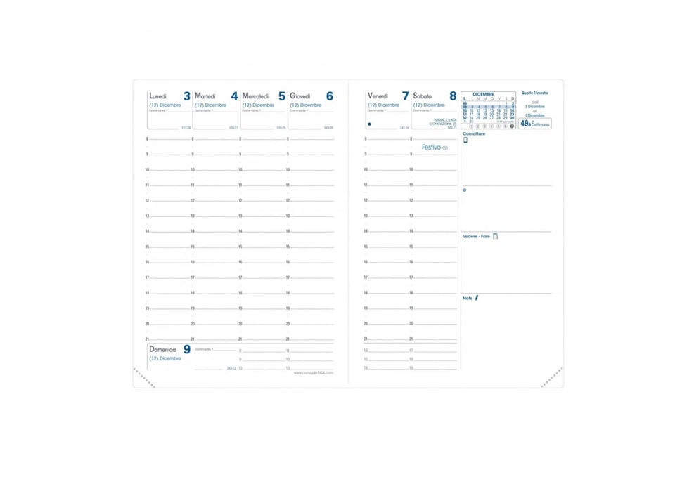 Ricambio Agenda Quo Vadis Affari 2026 cm. 10x15 - Immagine 1 di 1