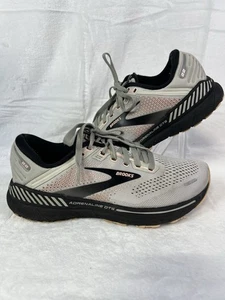 Brooks Women's Adrenaline GTS 22 Running Shoe - Grey/Pink/Black - 8.5 Medium US - Picture 1 of 10