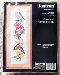 Janlynn Counted Cross Stitch Kit BIRDS AND ROSES BELL PULL DONNA GIAMPA #125-56 - Picture 1 of 6