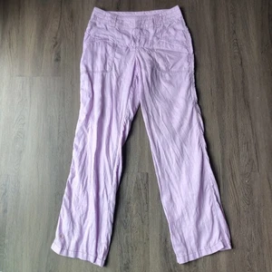 Athleta Linen Pants Women’s 4 Lilac Pastel Lightweight Beachy Colorful Coastal - Picture 1 of 9