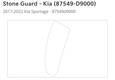 原始设备制造商 2017 - 2022 起亚 SPORTAGE 右后门防芯片胶片全新 87549 D9000 — 第 1/4 张图片