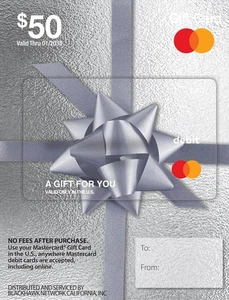$50 Mastercard Gift Card (plus $4.95 Purchase Fee) - Picture 1 of 2