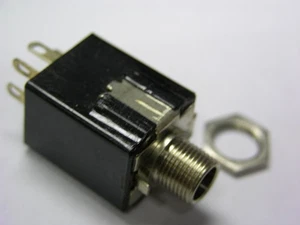 2 Calrad Electronics 30-385 Enclosed 1/4"Stereo Panel Mount Jacks, DPDT Circuits - Picture 1 of 4