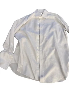 David Donahue Luxury Men's French Cuff Formal Dress Shirt 16 1/2 requires Studs - Picture 1 of 9