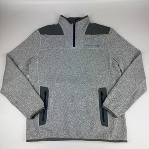 Vineyard Vines Mens Size M 1/4 Zip Shep Sweater Shirt Gray Pullover Fleece - Picture 1 of 8