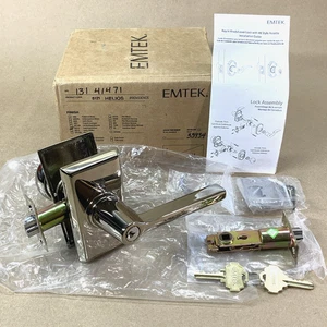 Emtek 5121 Helios Providence Schlüssel im Hebel mit rechteckiger Rosette poliertes Nickel - Bild 1 von 11