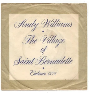 ANDY WILLIAMS, "THE VILLAGE OF SAINT BERNADETTE" - Picture 1 of 4