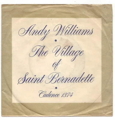 ANDY WILLIAMS, "THE VILLAGE OF SAINT BERNADETTE" - Image 1 of 4