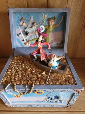 Disney Traditions Treasure-Strewn Tableau Peter Pan Captain Hook #6008063 - New - Image 1 of 4