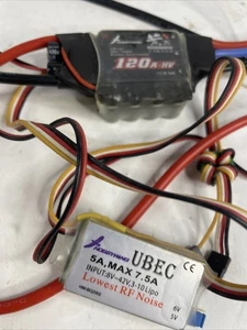 HobbyWing 120A-HV 2-8s Lipo Brushless Speed Control W/ UBEC 5A. FREE SHIPPING  - Picture 1 of 7