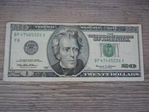 VINTAGE SERIES 1999 $20 DOLLAR BILL FEDERAL RESERVE NOTE - Picture 1 of 2