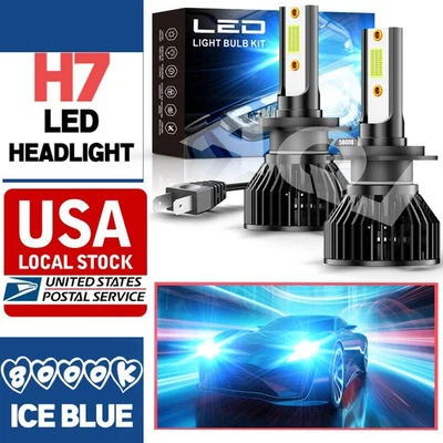 LED Bulb Kit H7 For Mercedes-Benz GLE550e 16-2018 Headlight High 8000K BLUE Beam - Image 1 of 4