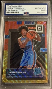2022 Optic Jalen Williams Signed  Red Gold Wave /99 Psa Auto Rookie Rc No. 235 - Picture 1 of 2