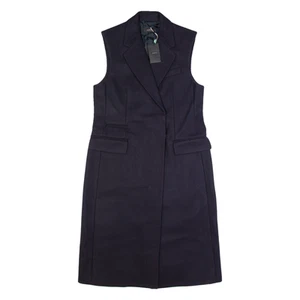 JOSEPH Womens Overcoat Gilet Blue Wool S - Picture 1 of 6