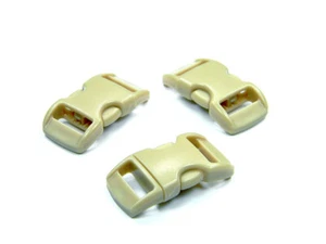 100 hebillas de liberación lateral bronceadas del desierto 3/8 Paracord y cuero - vendedor veterano de EE. UU. - Imagen 1 de 1